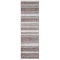 Concord Global Trading Concord Global Trading 32882 2 x 7 ft. Positano Toscano Stripe Runner Rug; Brown 32882